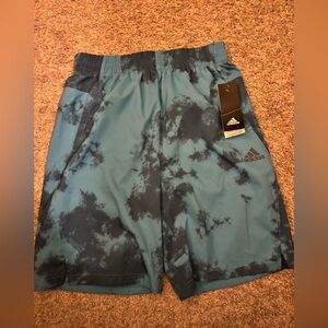 Adidas Boys Axis Athletic Shorts in Blue and Black - NWT - Size L (14-16)